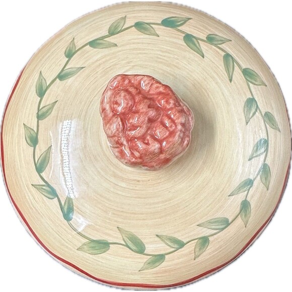 Pfaltzgraff Napoli Hand Painted Small Canister with Lid 7 Inches Tall - Picture 6 of 7